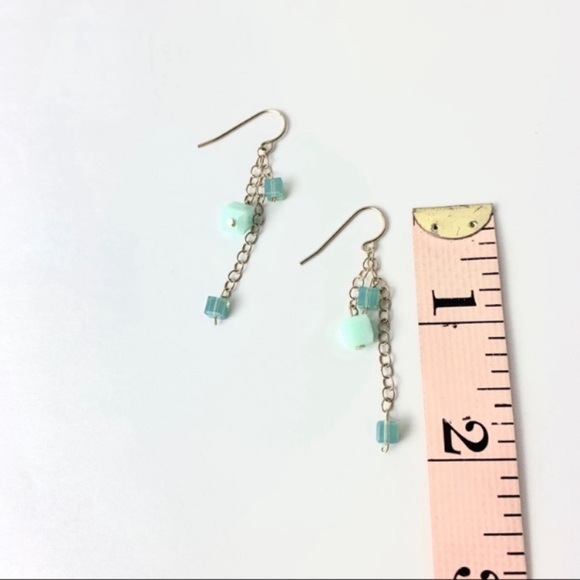 Swarovski Cube Crystal Drop Earrings - Picture 8 of 11